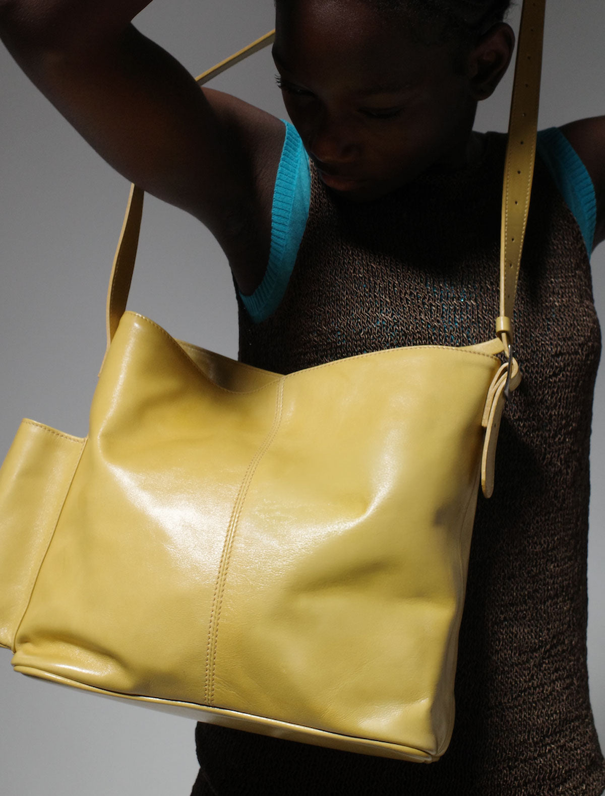 Mini campnou leather bag yellow