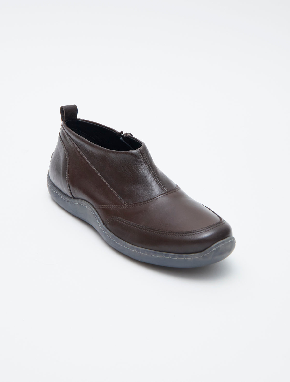 007km leather ankle boots brown
