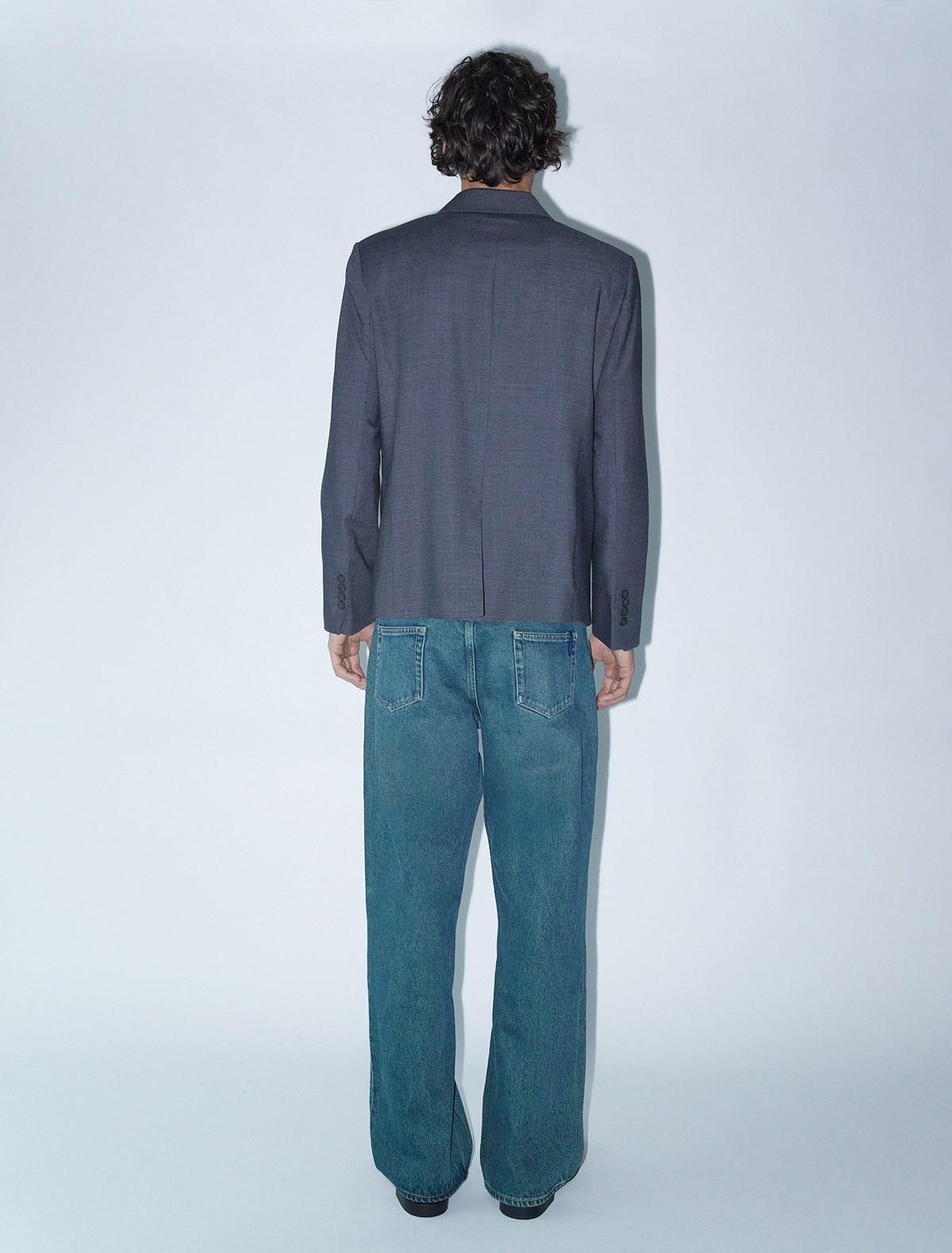 Trave men suit blazer welt pockets