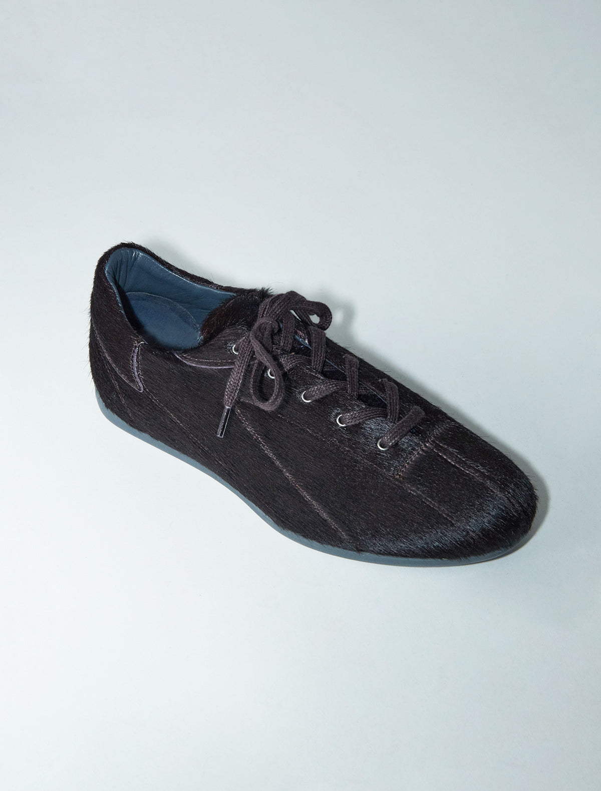 Miles laceup men leather sneakers rubber sole brown