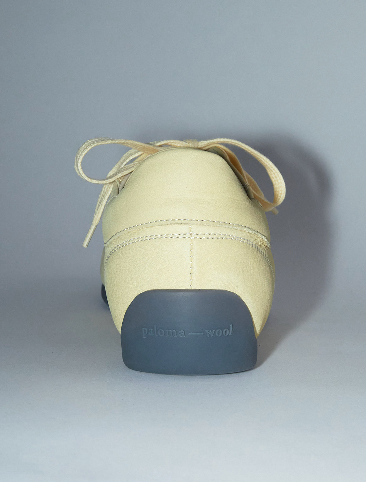 Miles laceup leather sneakers rubber sole softyellow