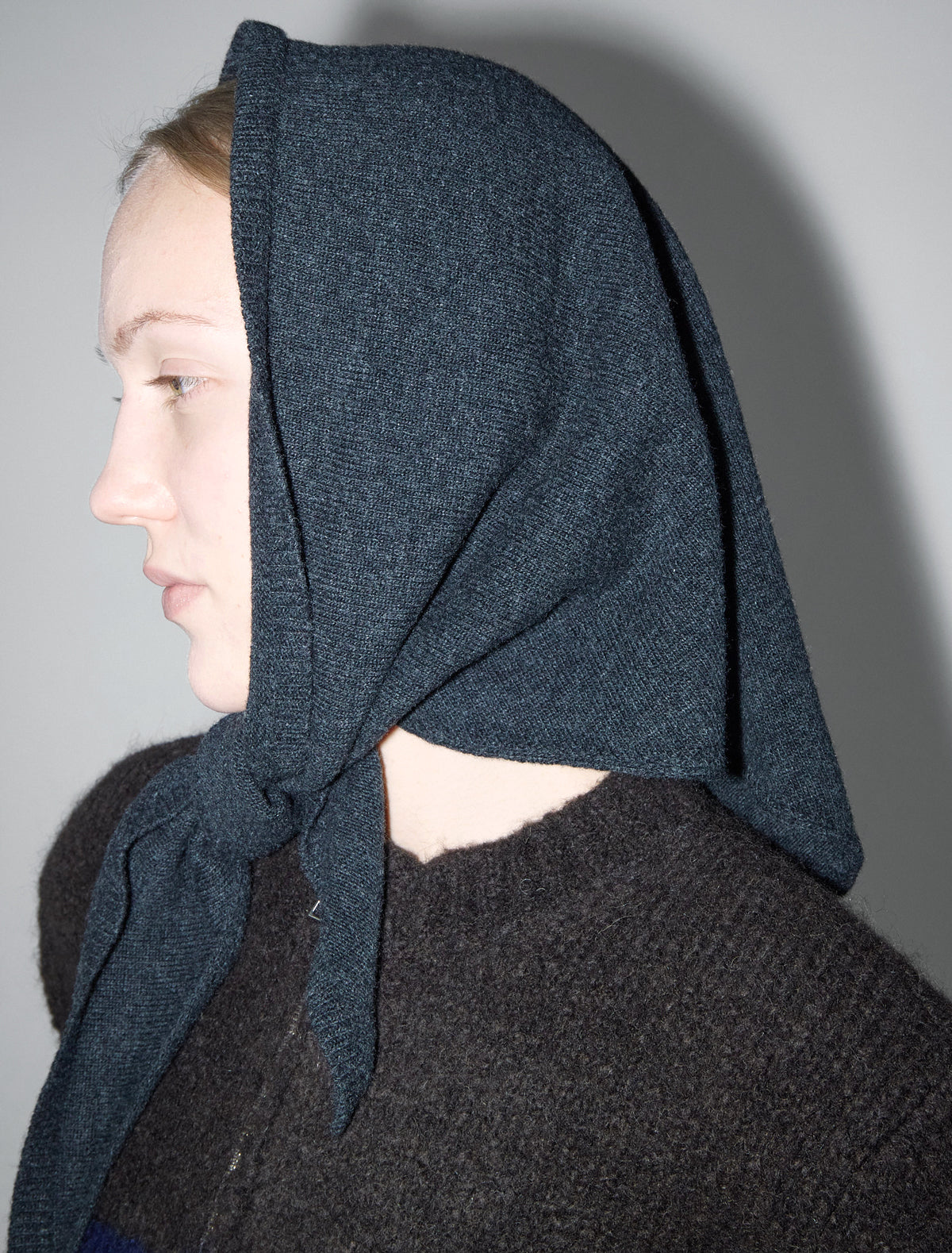 Prima soft warm wool triangle scarf newgrey