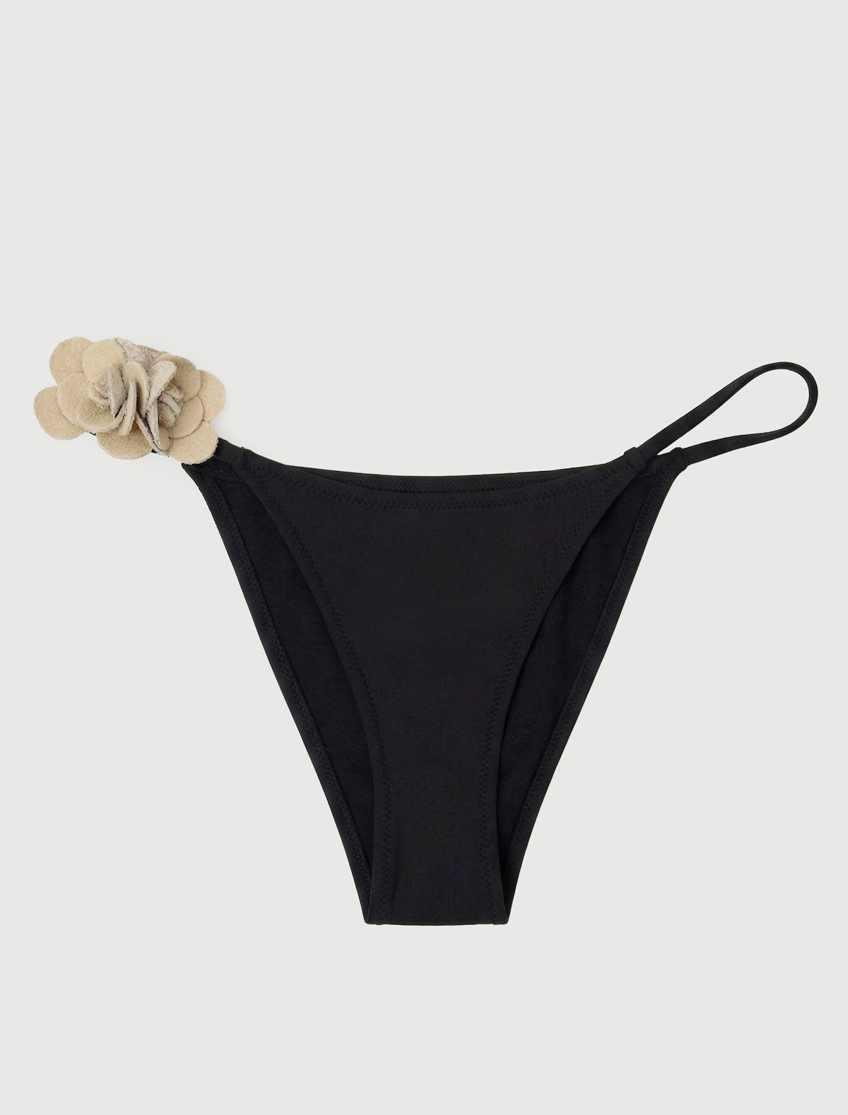 Adina bottom bikini bottom thin straps removable leather flower