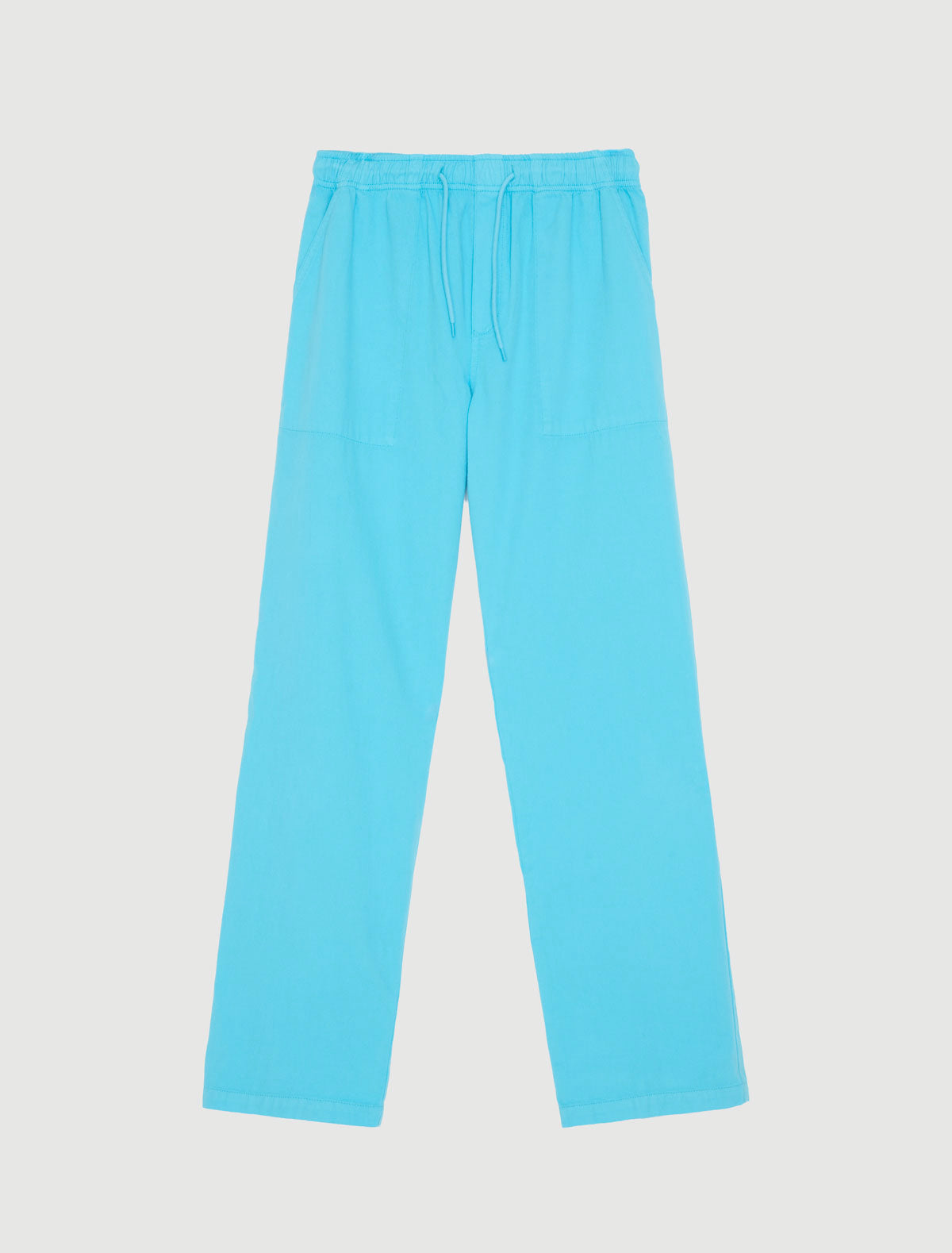Amigo pants elasticated waistband adjustable drawstring blue