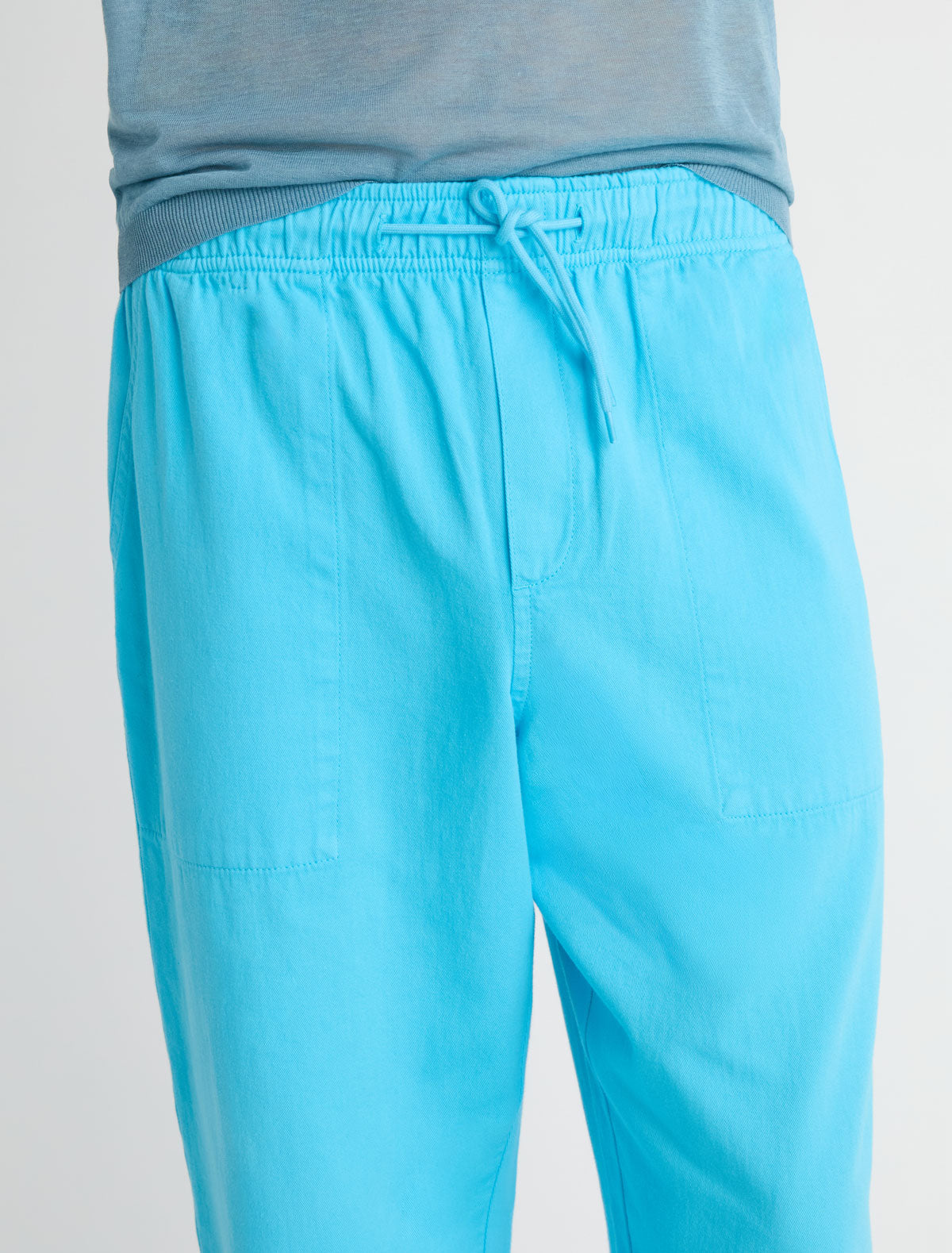 Amigo pants elasticated waistband adjustable drawstring blue