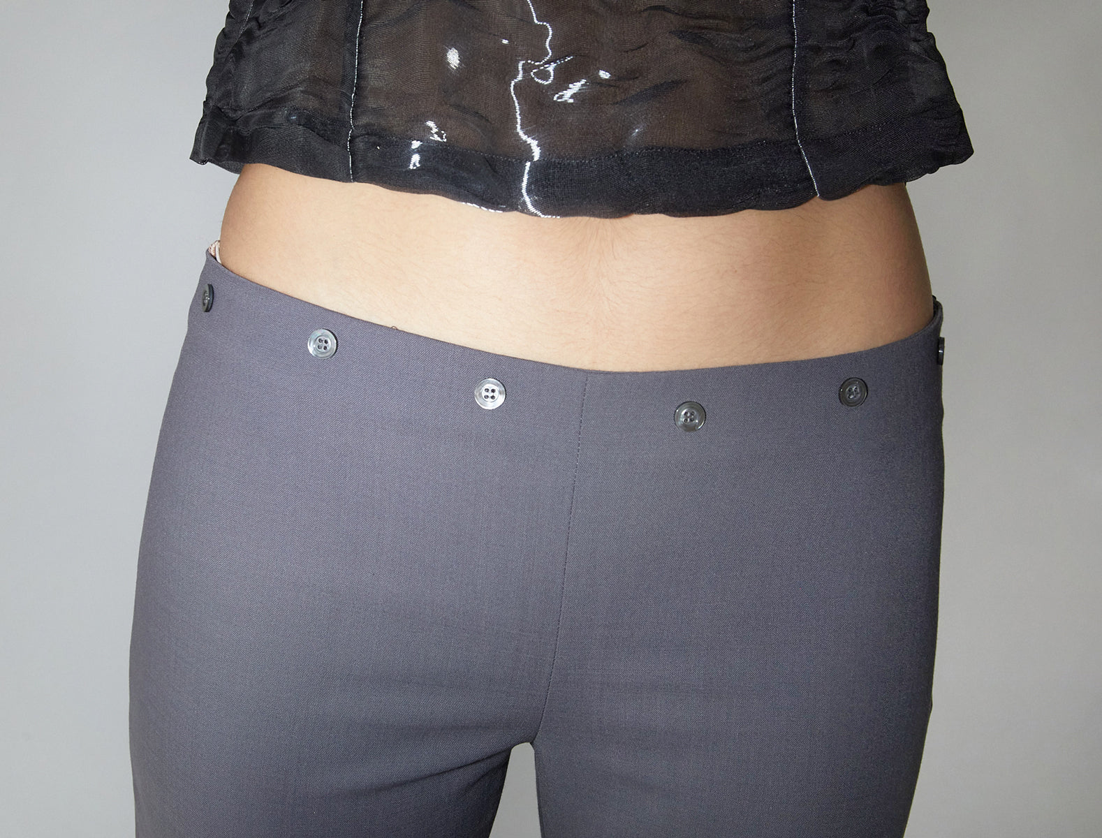Dain suit trousers button detail waist
