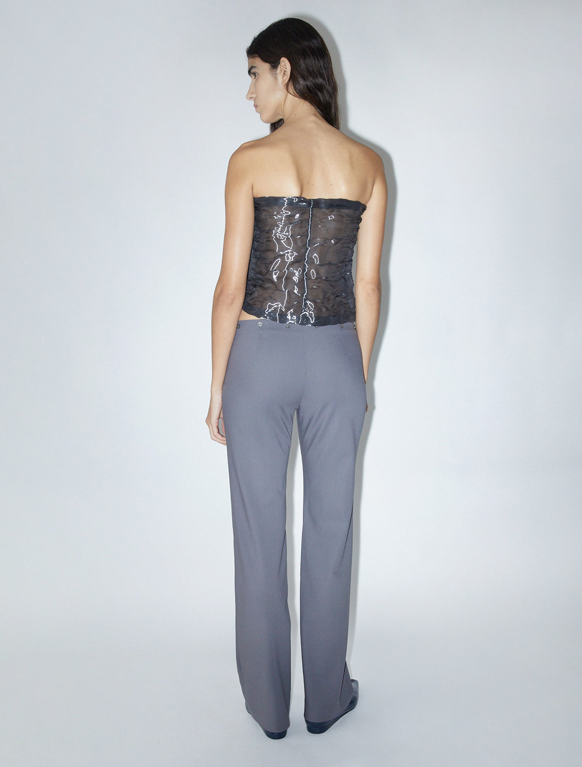 Dain suit trousers button detail waist