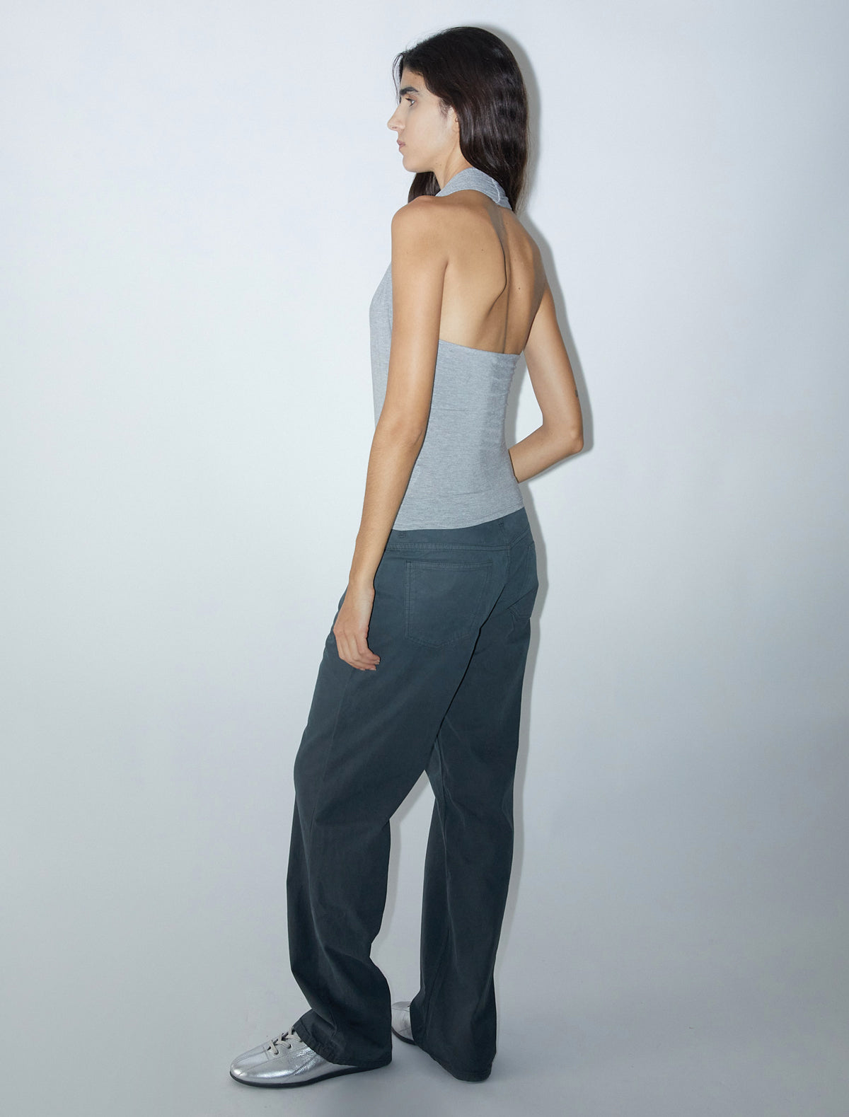 Sapito sheer halter top front lacing