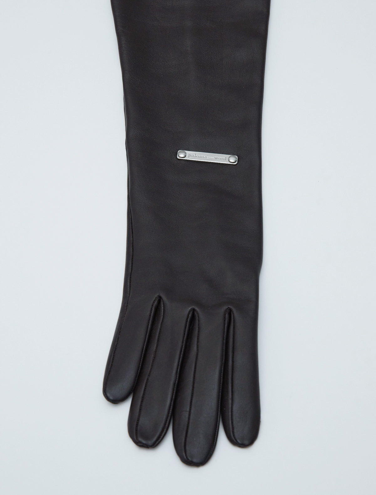 Sissi long leather gloves brown