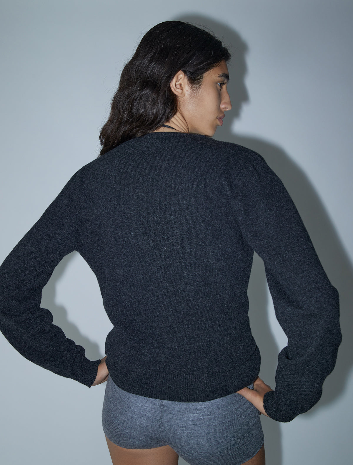 Donalti jumper irregular button fastening