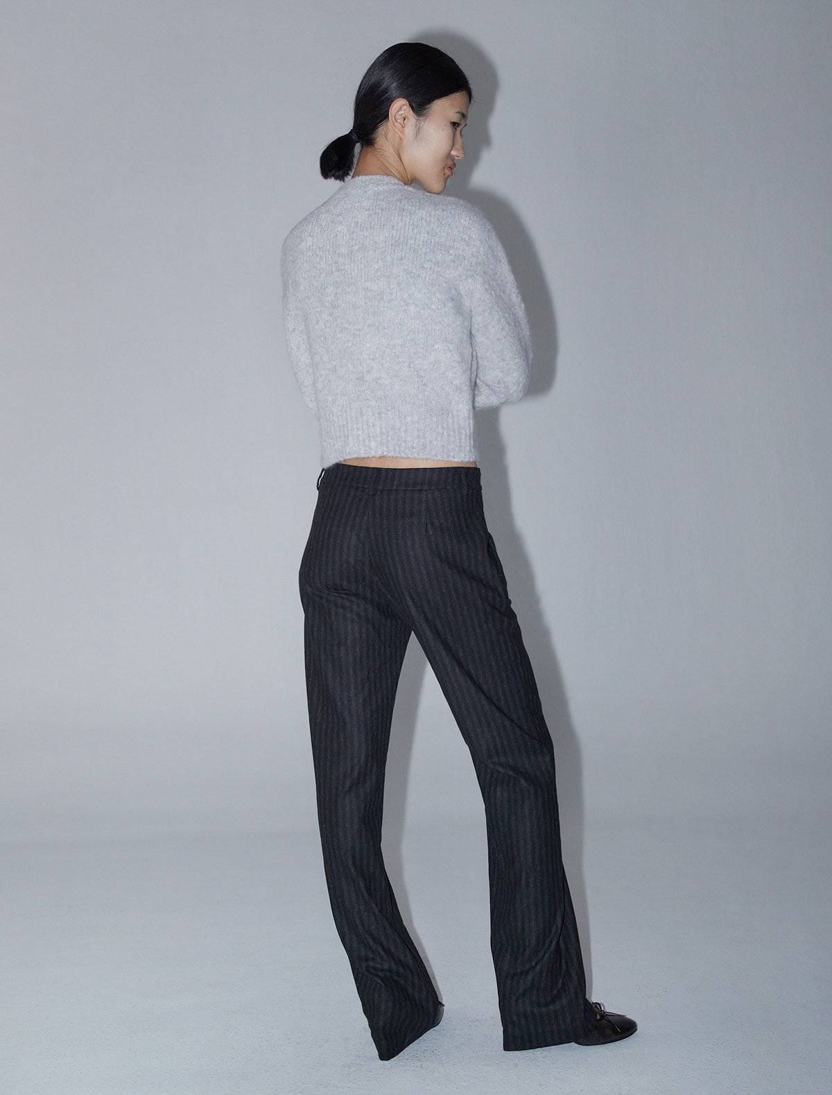 Hina straight leg classic trousers belt loops