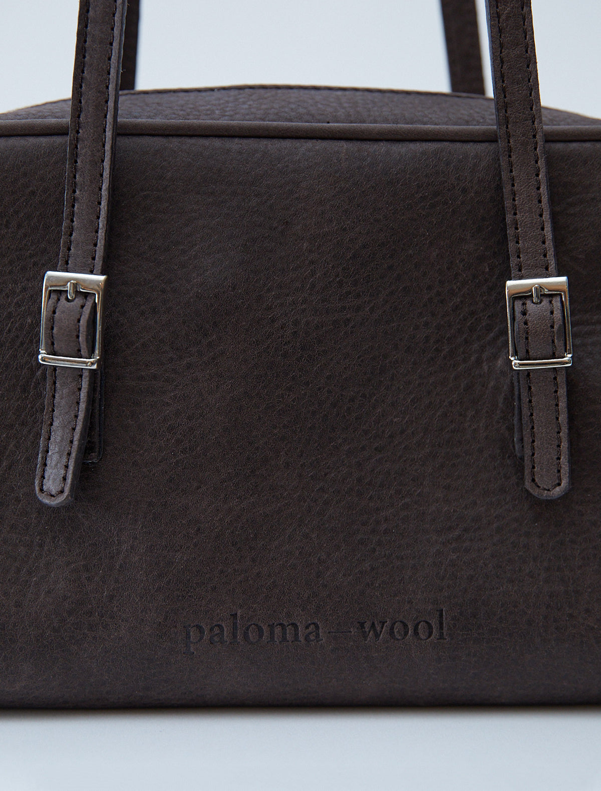 Soft cayetano leather bag darkborwn