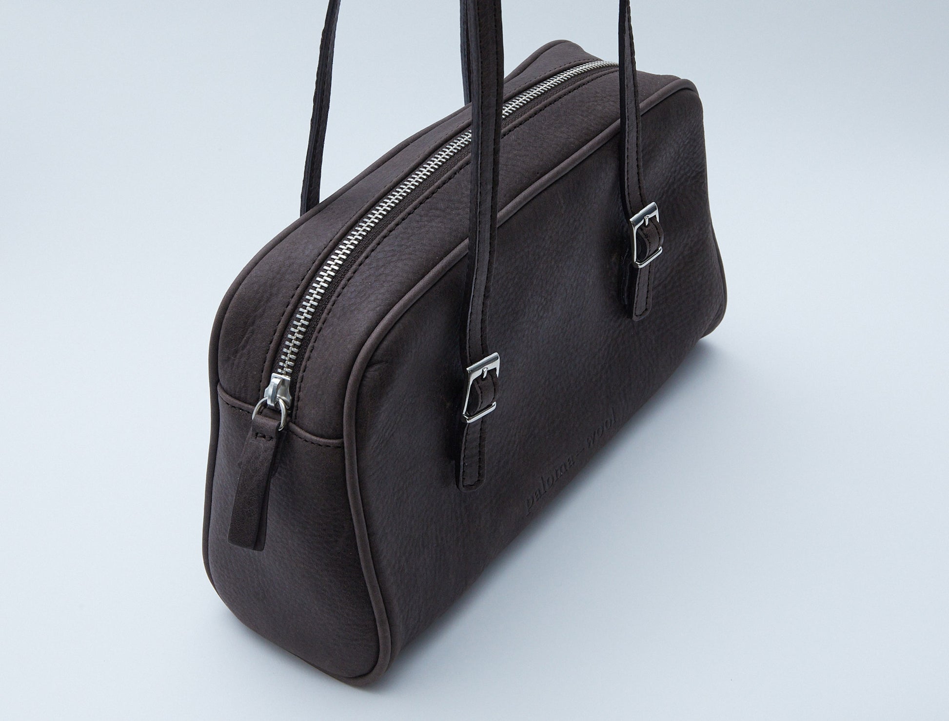 Soft cayetano leather bag darkborwn