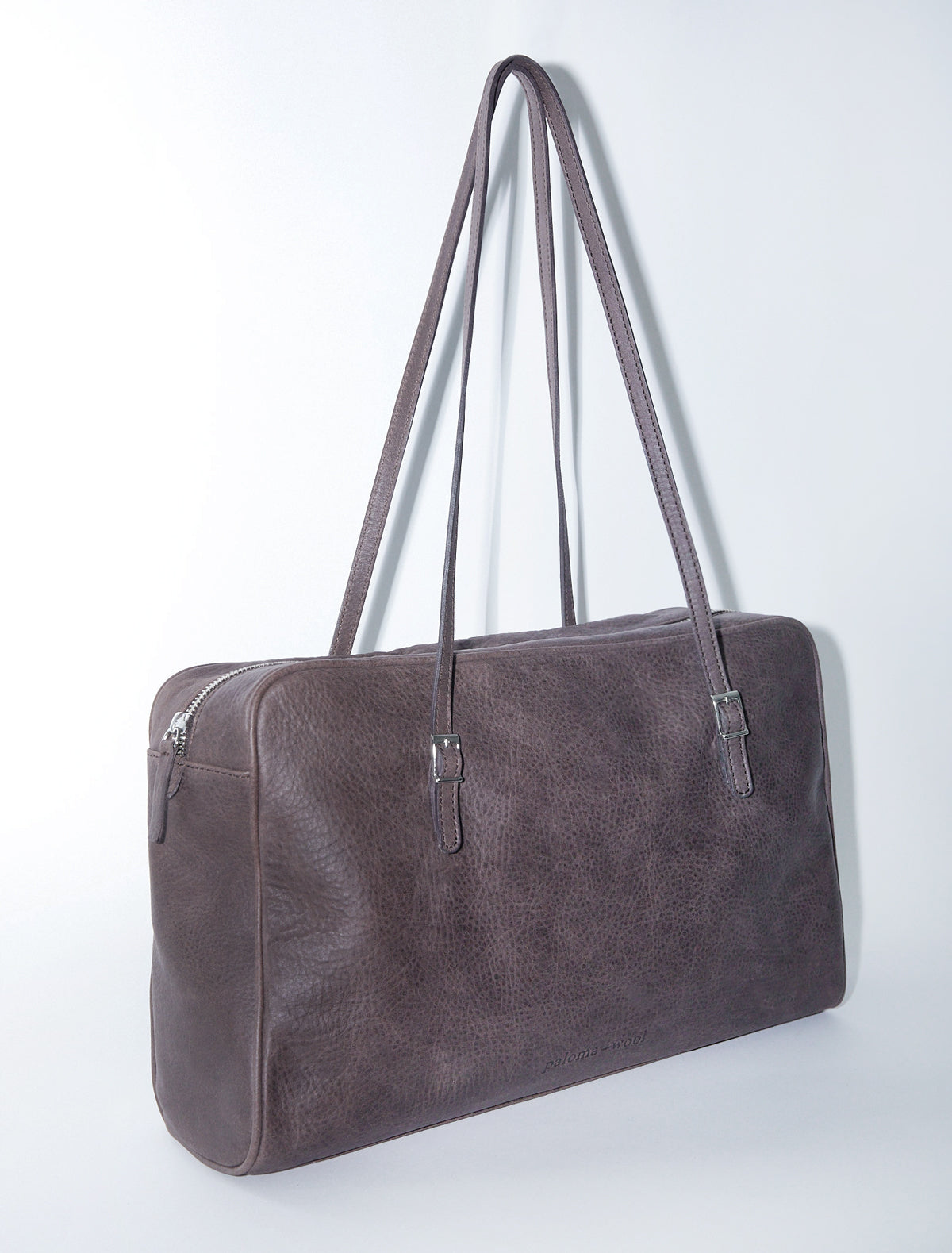 Soft caye leather bag darkbrown