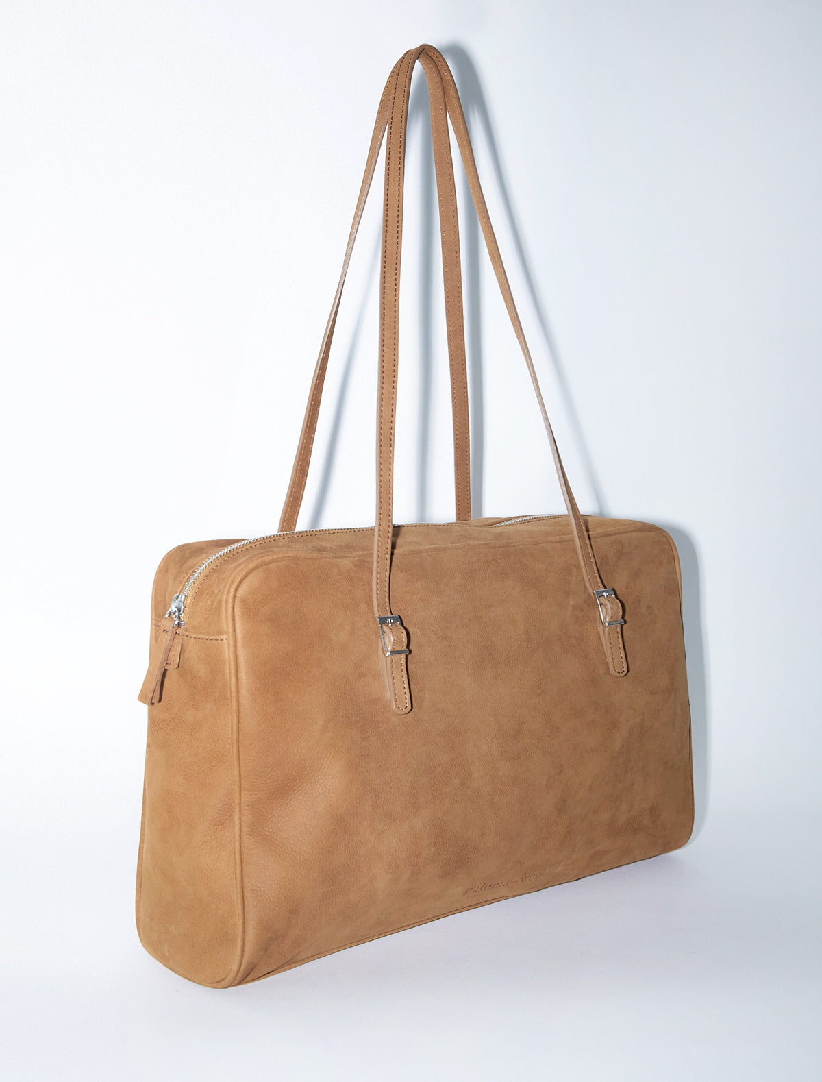 Soft caye leather bag lightbrown