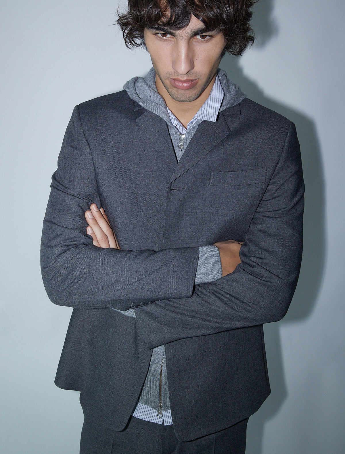 Trave men suit blazer welt pockets