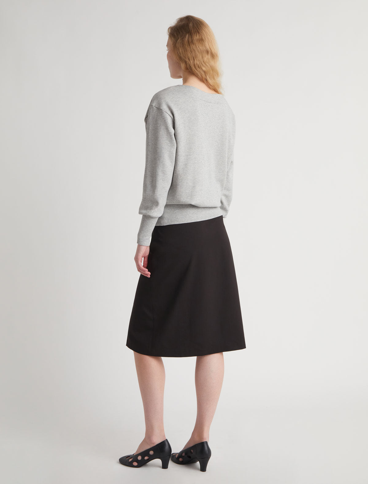 Blont ii midi wrap style open front darkbrown