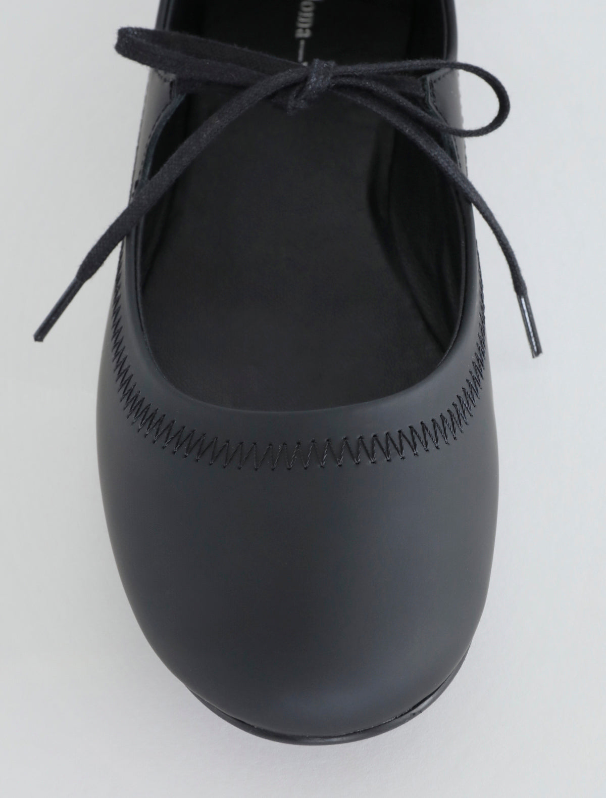 Zora flat mary jane cord strap rubber sole black