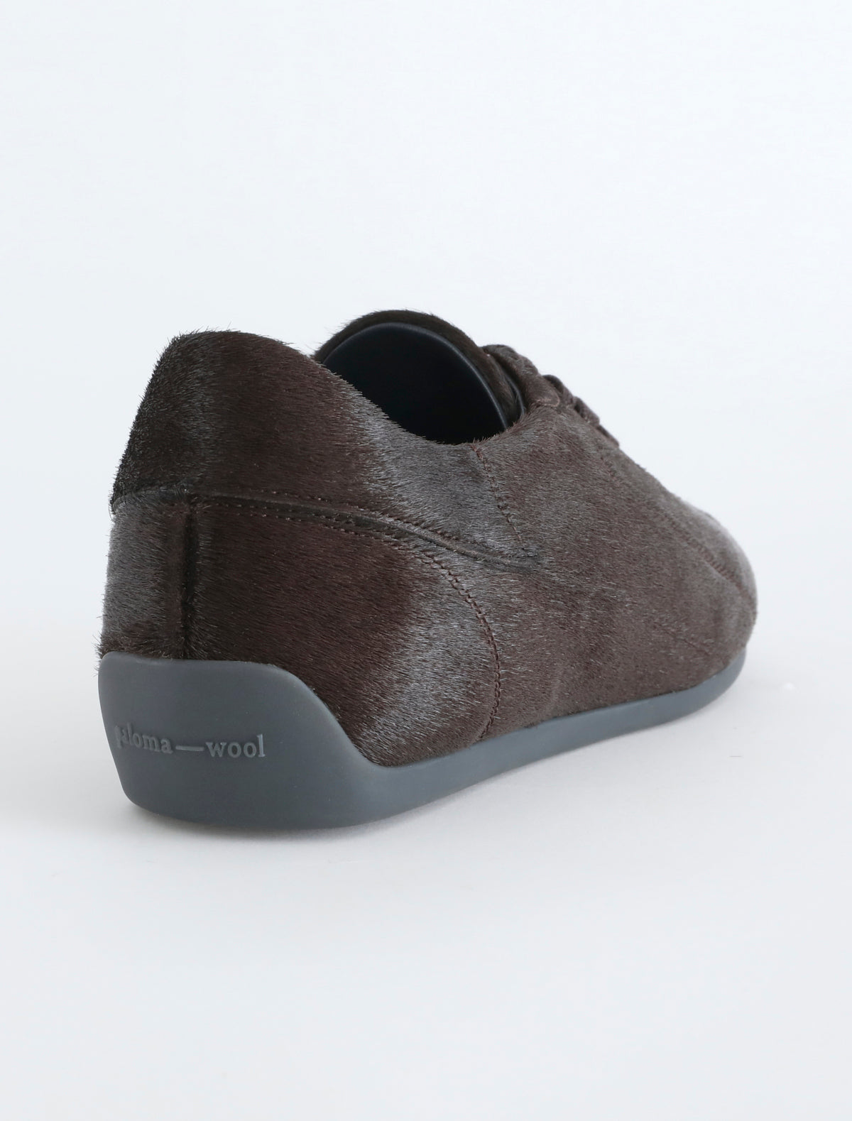 Miles laceup leather sneakers rubber sole brown