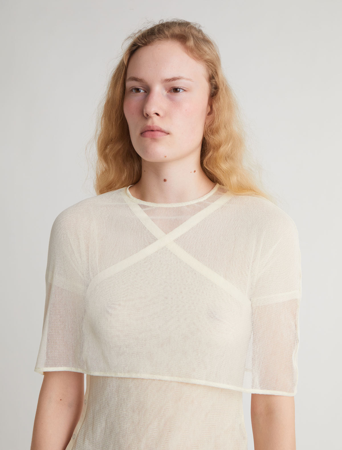 Boldo tulle cape cotton offwhite