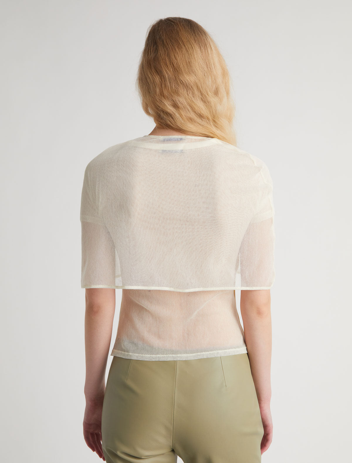 Boldo tulle cape cotton offwhite
