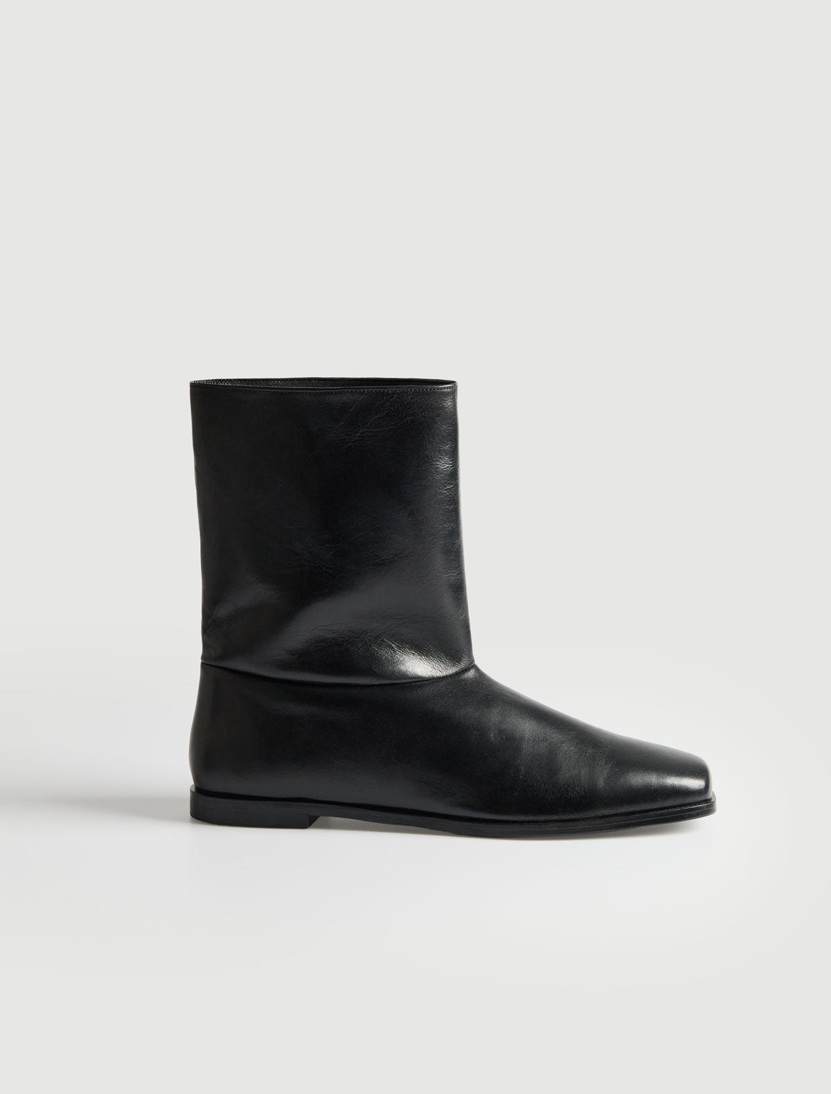 Martin ankle boot shoe inspired panel detailing black