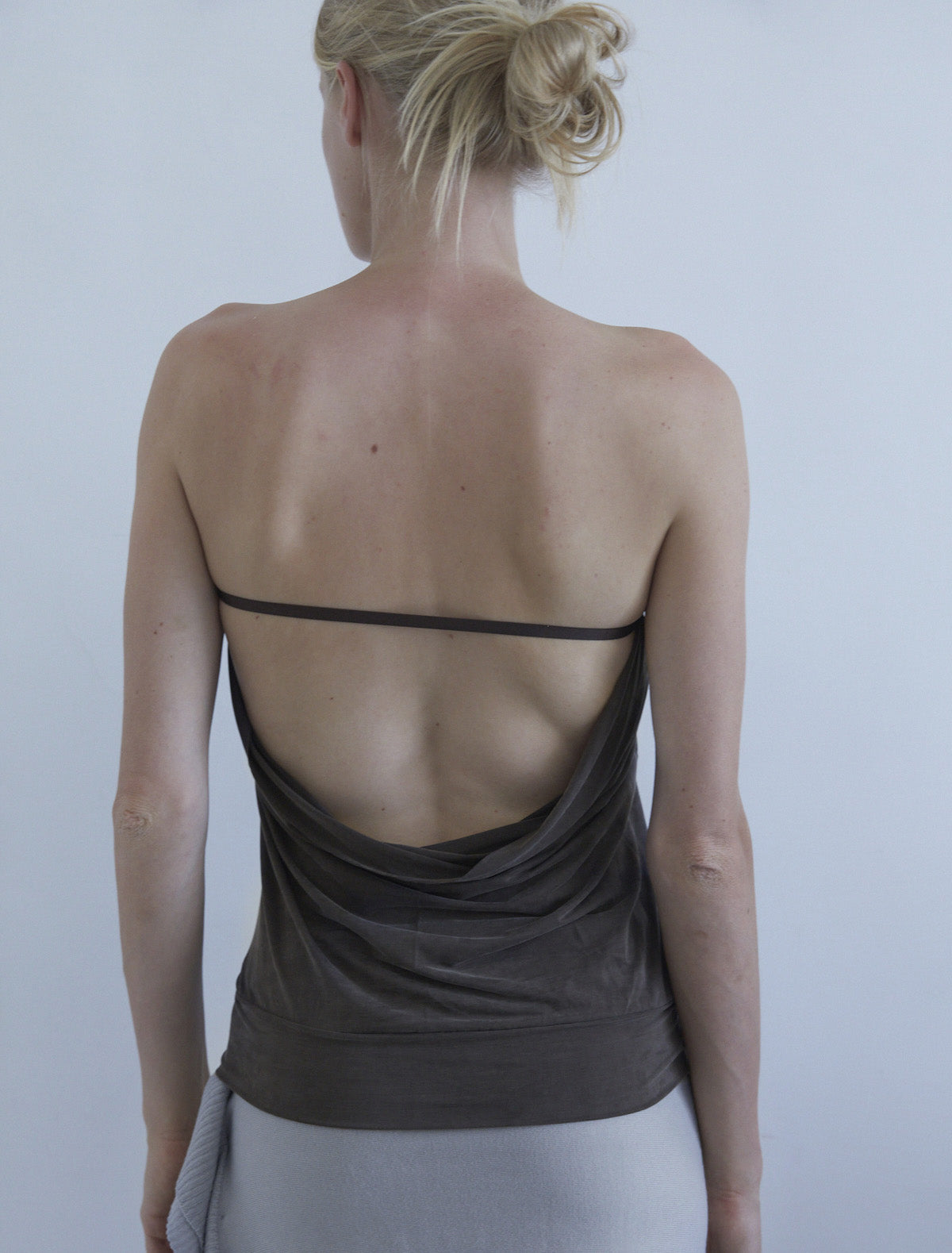 Cupra backless cupro top lightbrown
