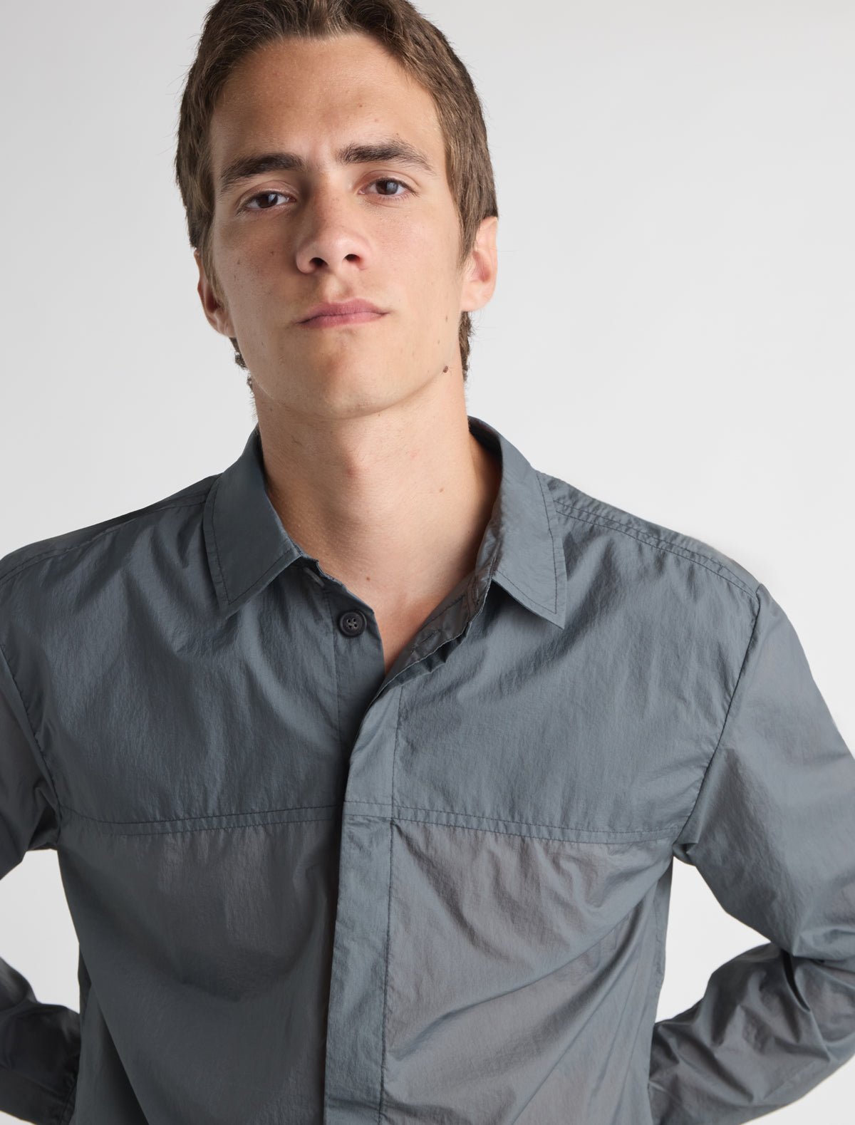 Meltuit b nylon shirt grey