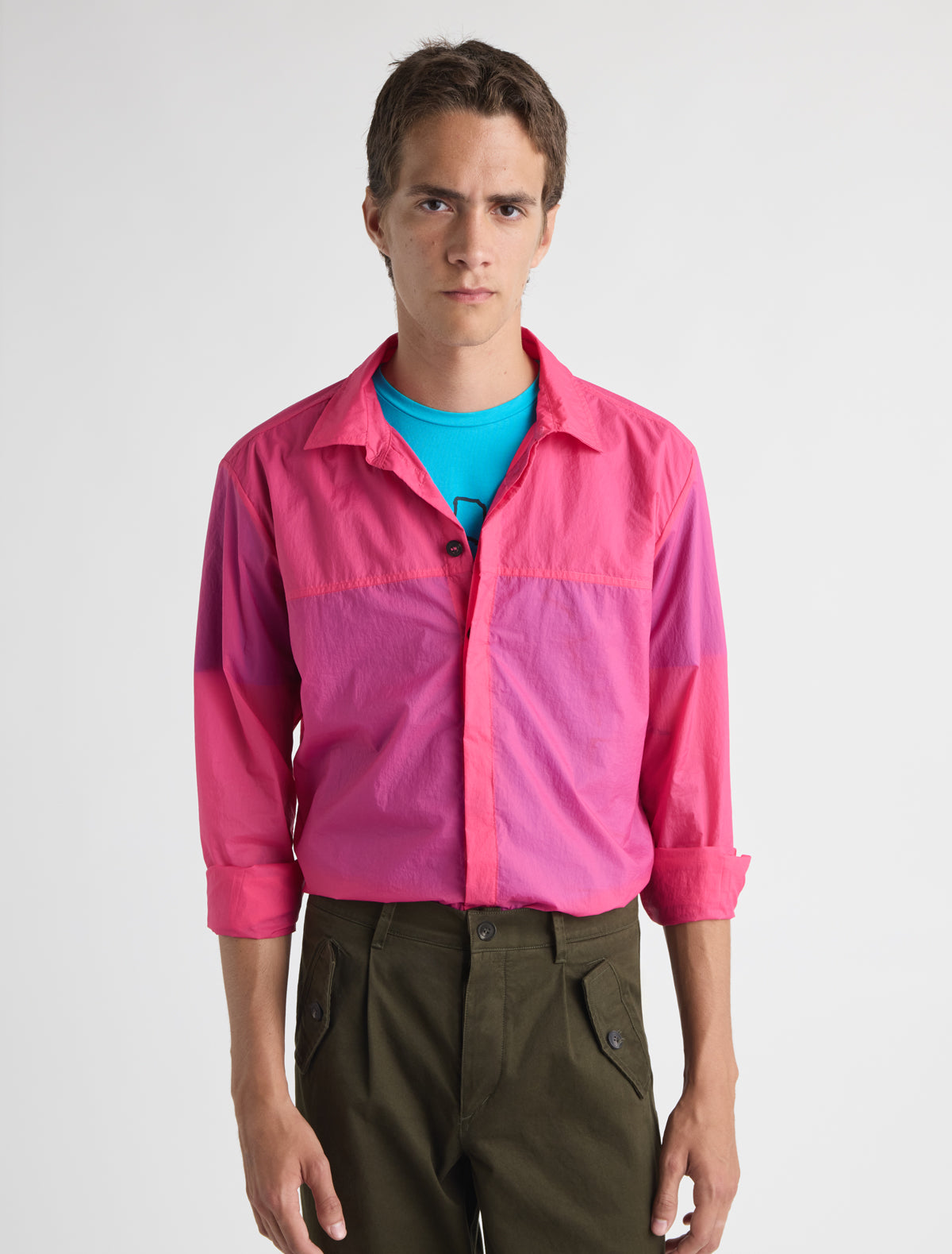 Meltuit b nylon shirt fuchsia