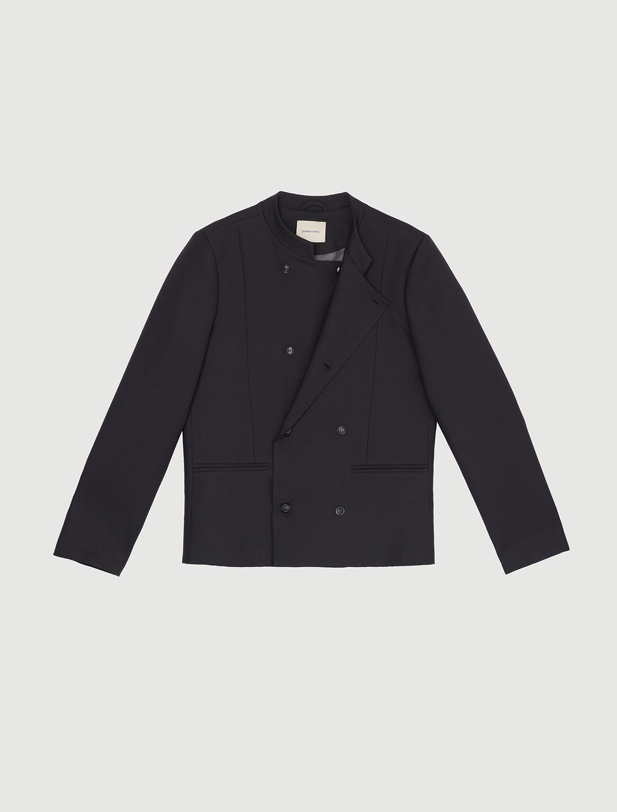 Gome men s blazer double breasted front welt pockets rounded collar