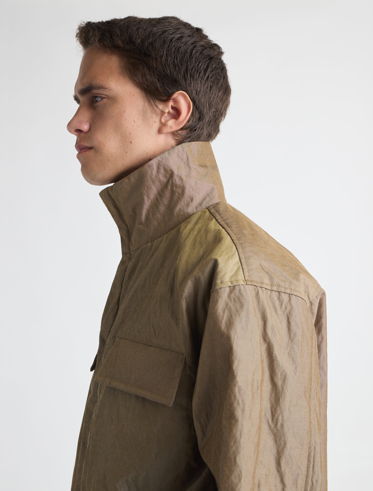 Sam oversized jacket front pockets and elasticated waist and cuffs
