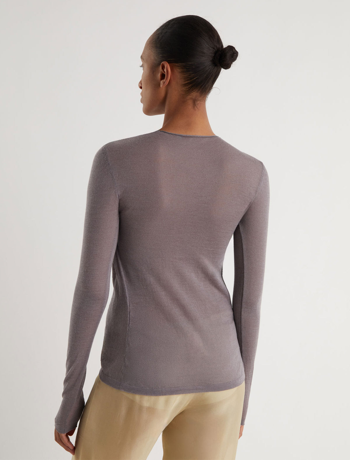 Coeba crossover top gathered shoulders lightgrey