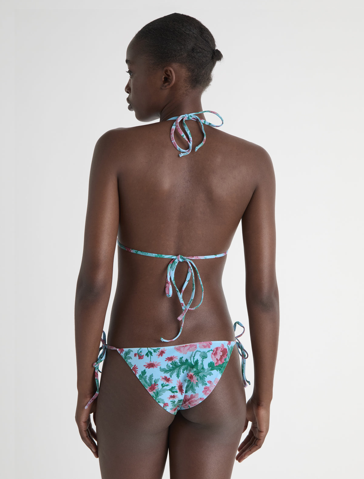 Dido bottom floral print cotton bikini side ties