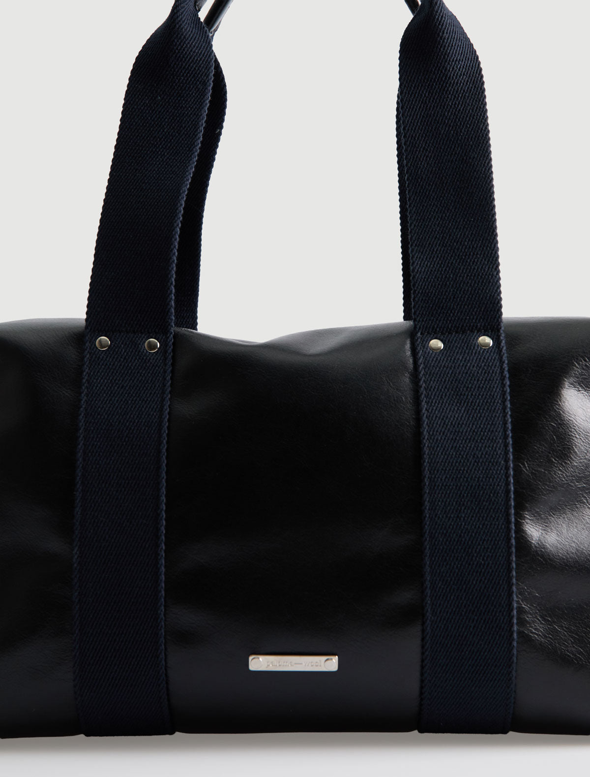 Eira bag big leather shoulder bag contrasting woven handles black