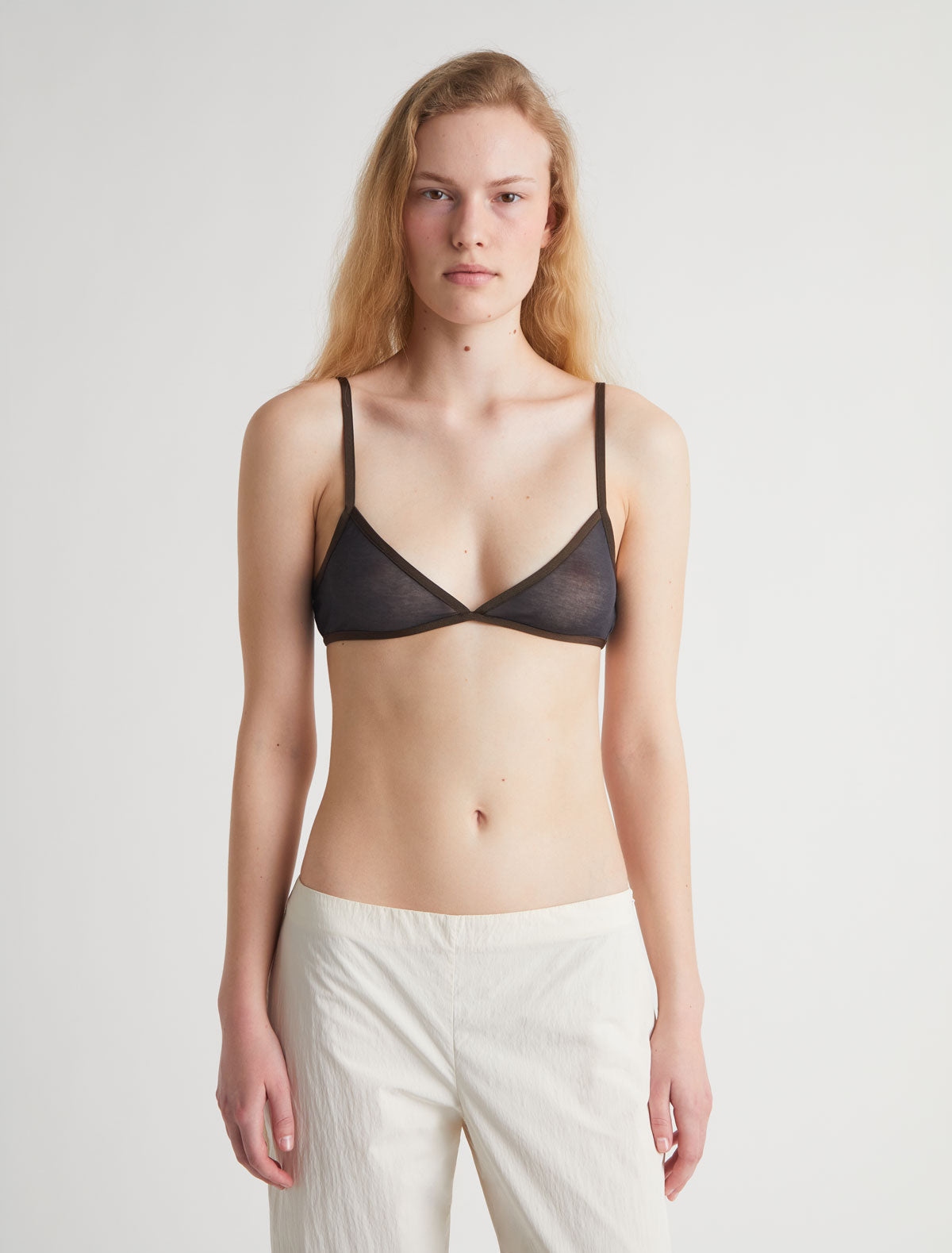 Esco strappy bralette lingerie style details grey