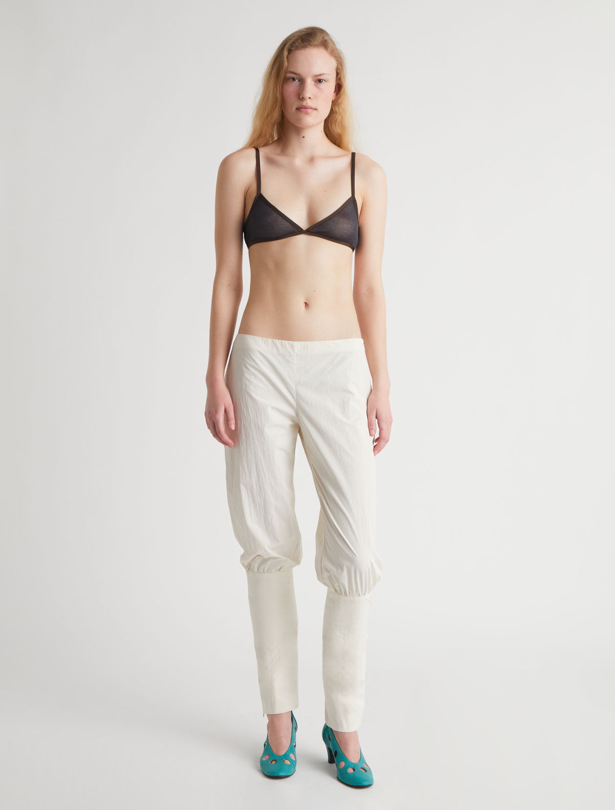 Esco strappy bralette lingerie style details grey
