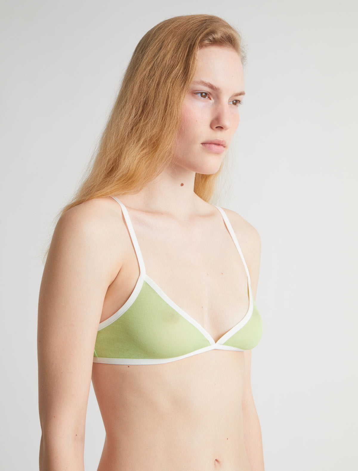 Esco strappy bralette lingerie style details green