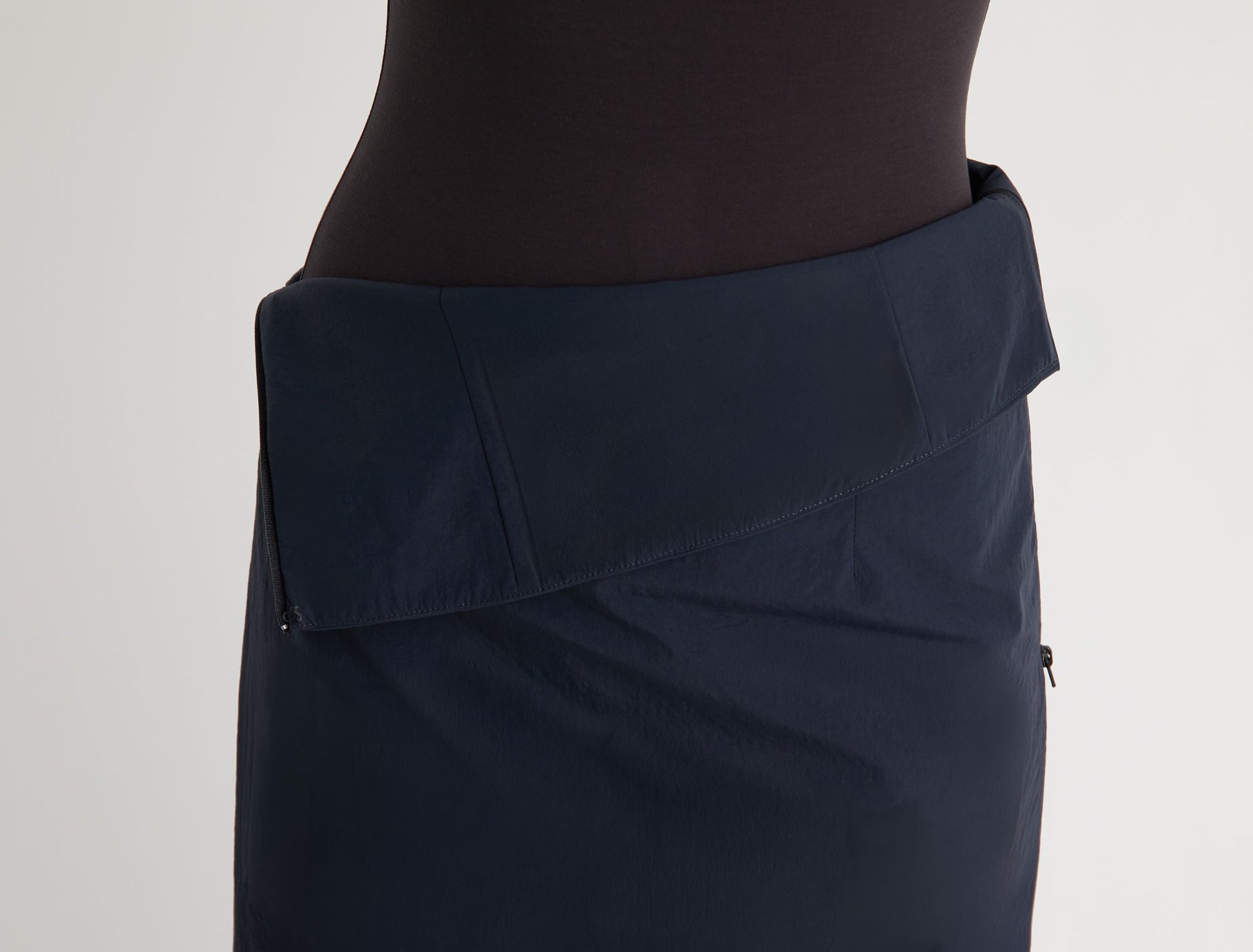 Fosca high waisted long nylon skirt