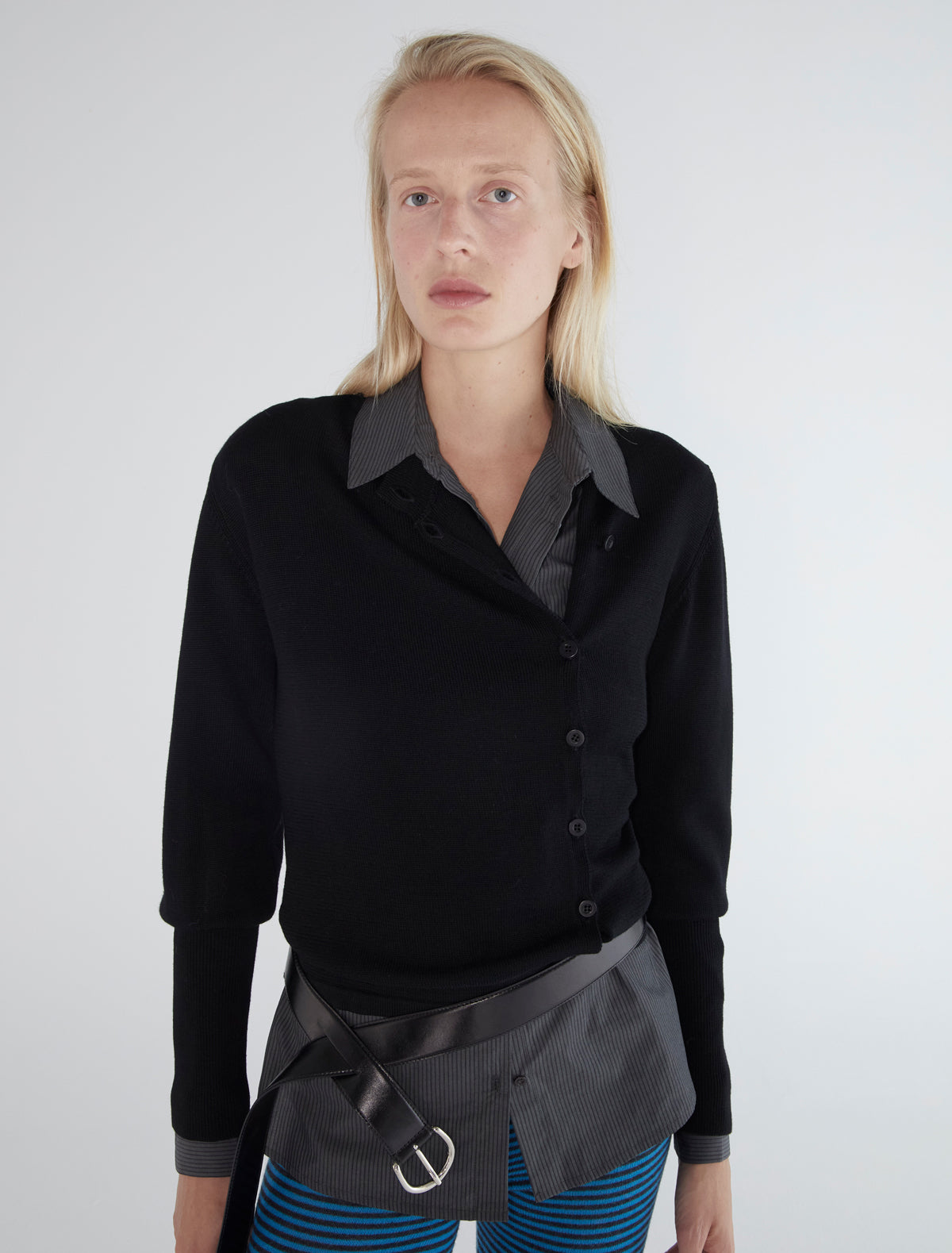 Gisela wool cardigan lateral opening