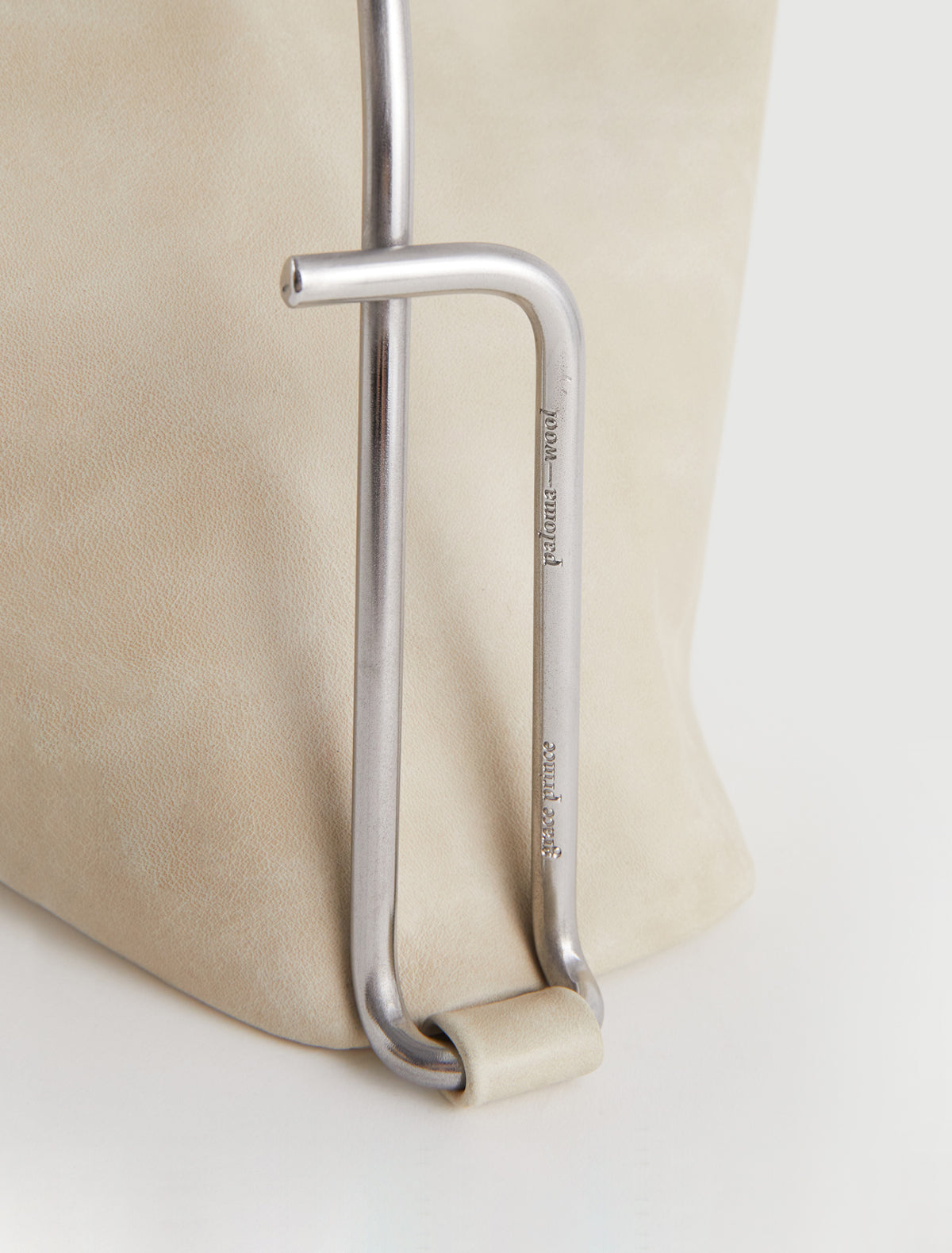 Seven leather handbag stainless steel handle grace prince