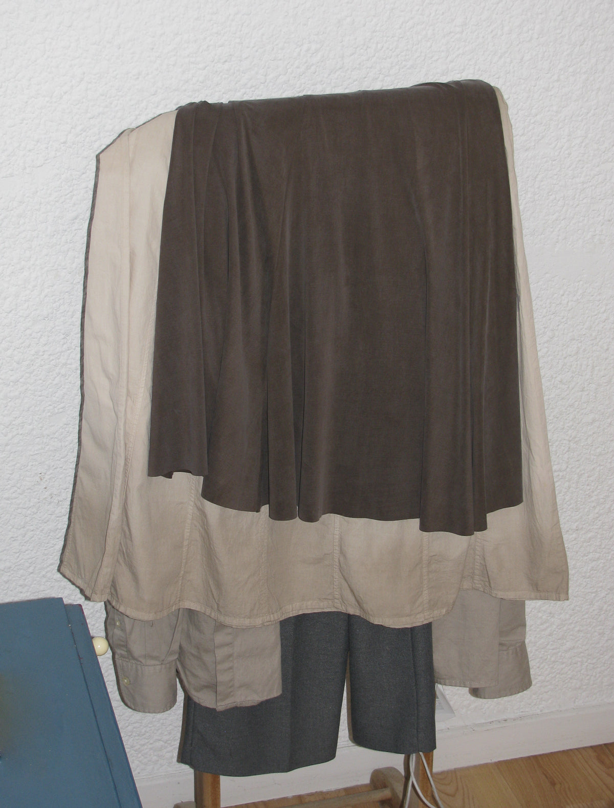 Vicky flared cupro skirt brown