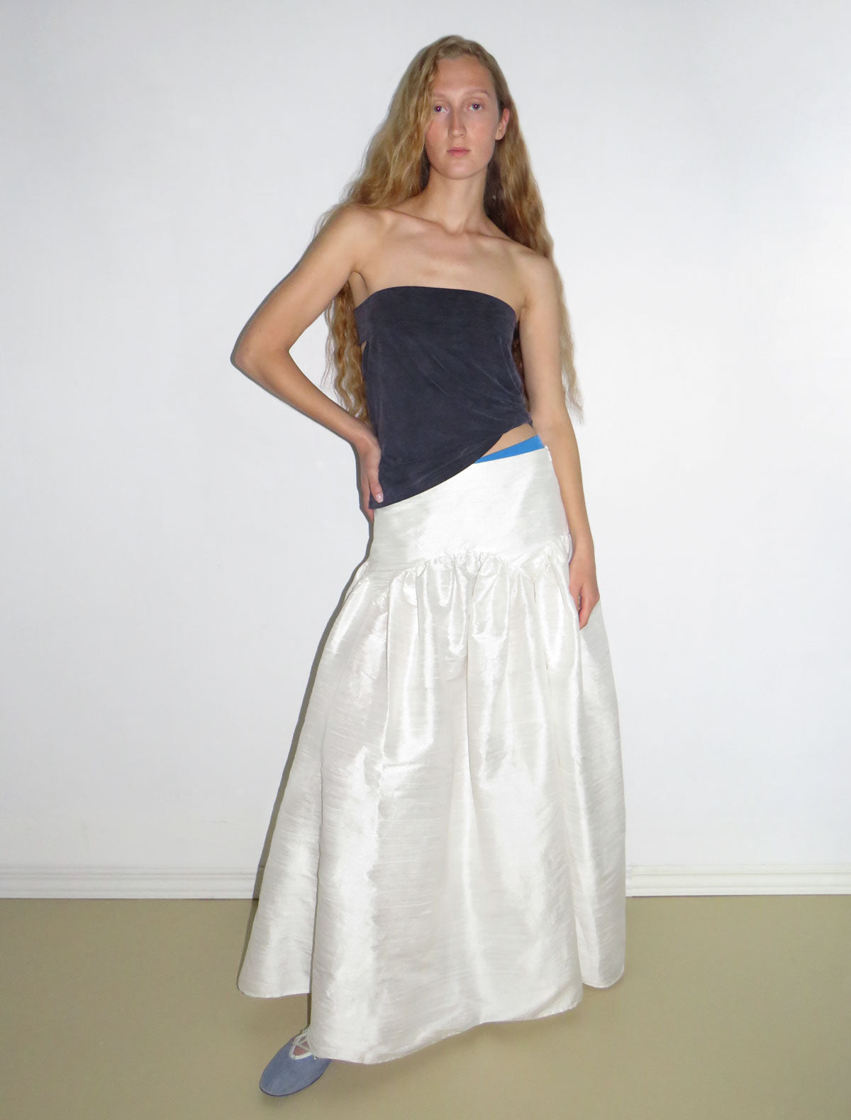 Ilaria cupro bandeau draped back
