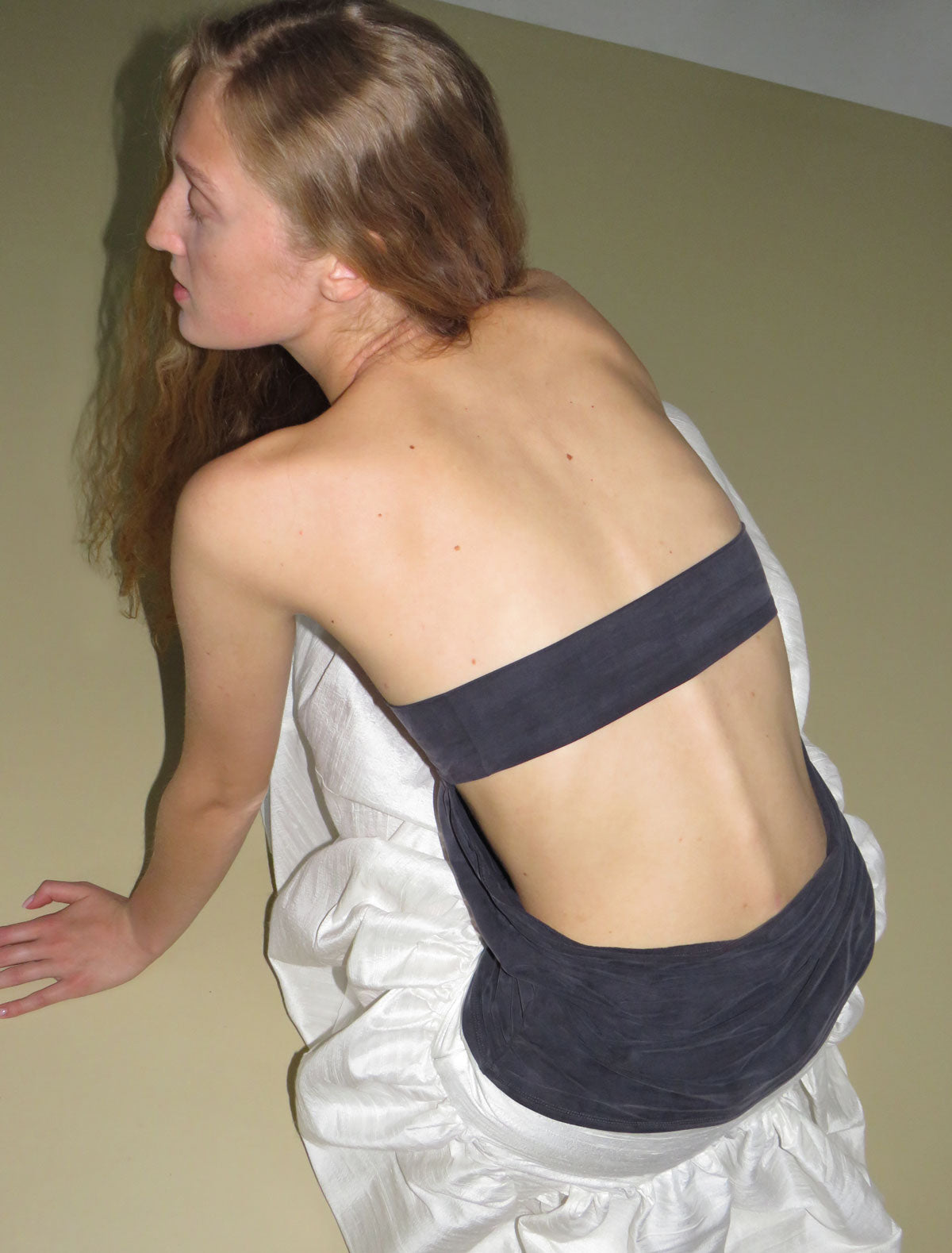 Ilaria cupro bandeau draped back