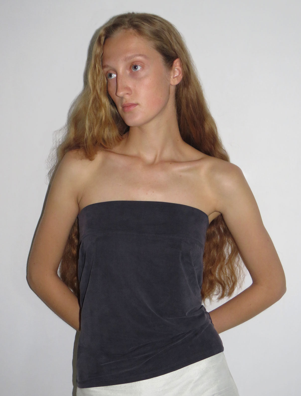 Ilaria cupro bandeau draped back