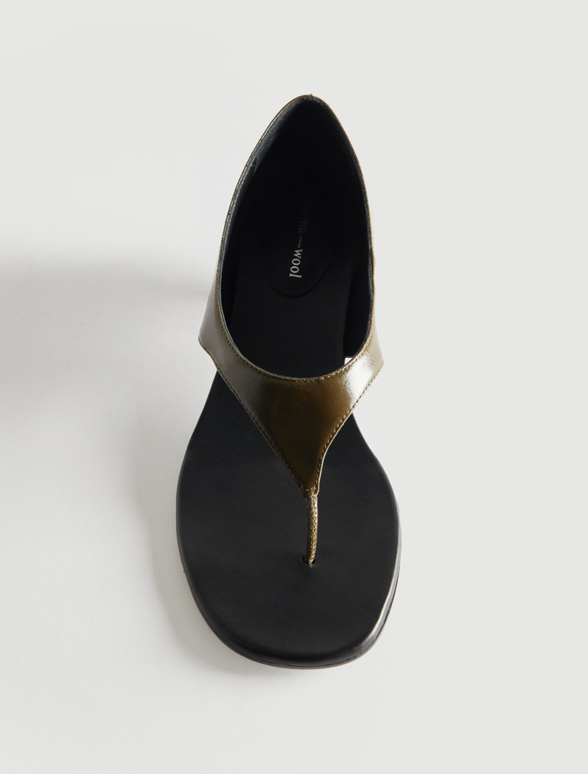 Isabella thong style leather sandal khaki