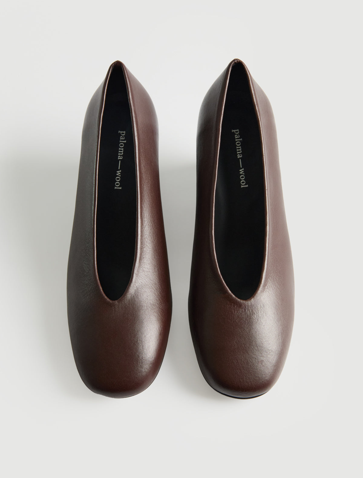 Jacinta pump sculptural 6 cm wedge contrasting color brown