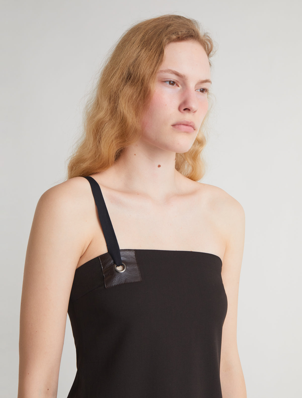 Lali bandeau top leather detail eyelet