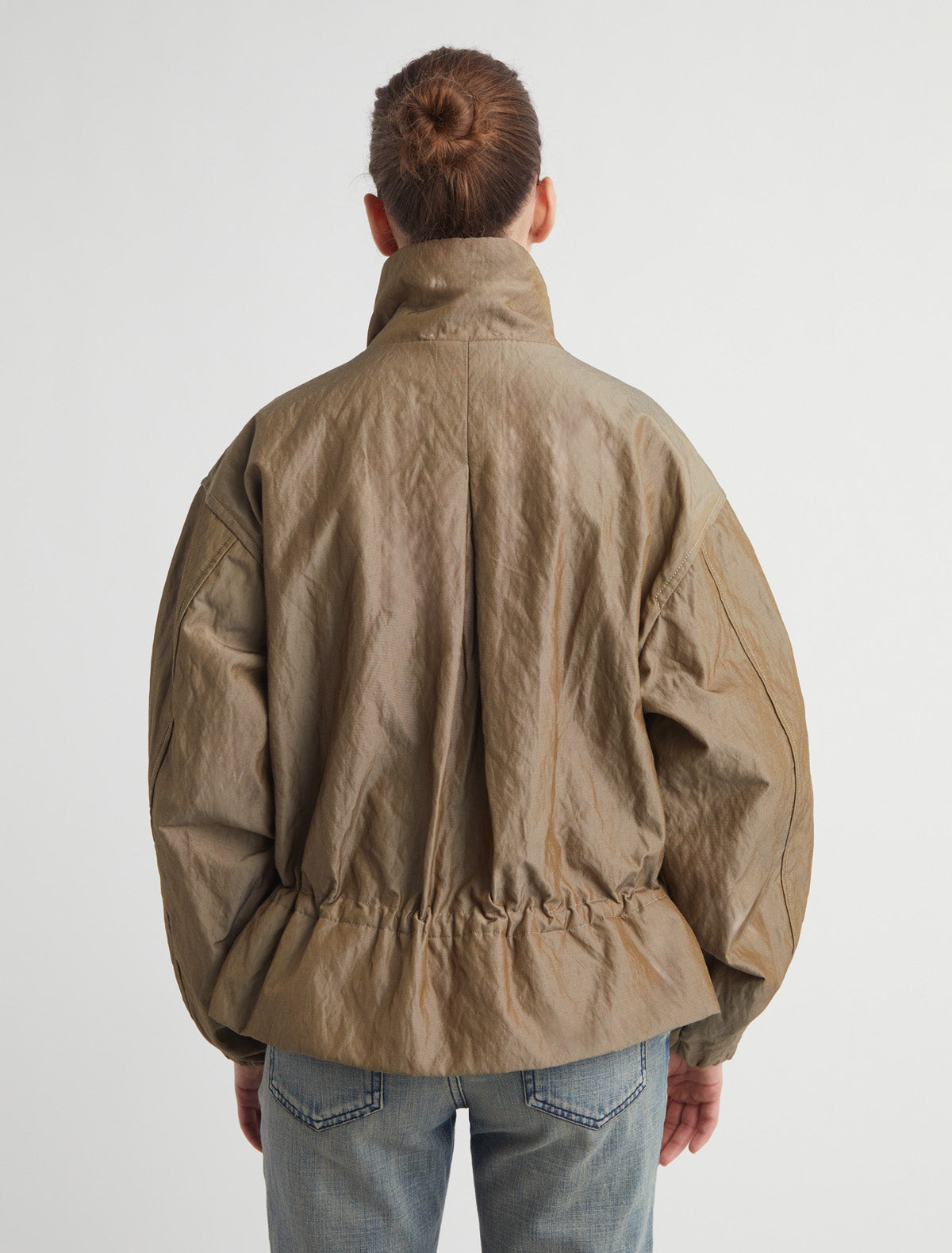 Lorde oversized jacket front pockets elasticated waist