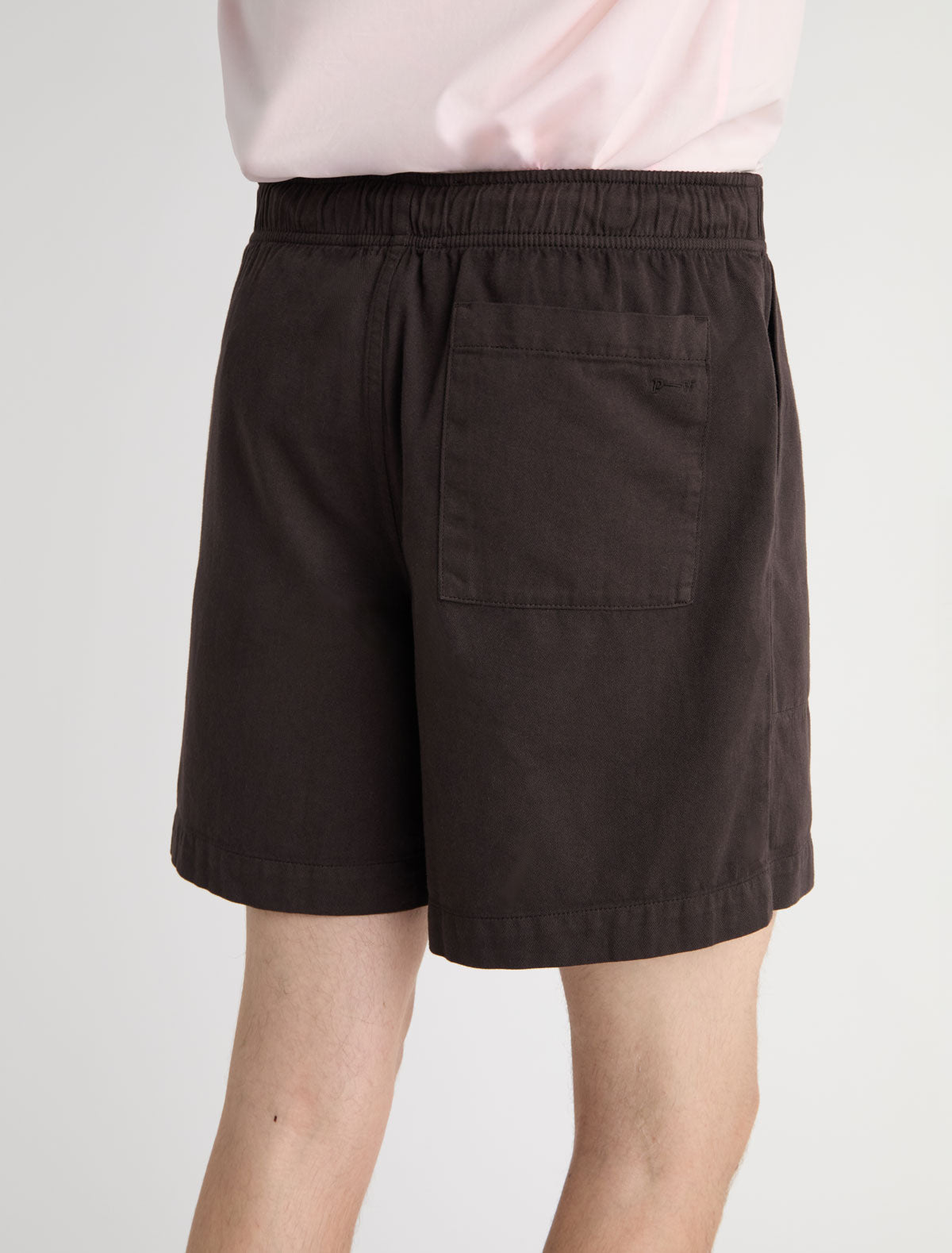 Mau shorts elasticated waistband adjustable drawstring brown
