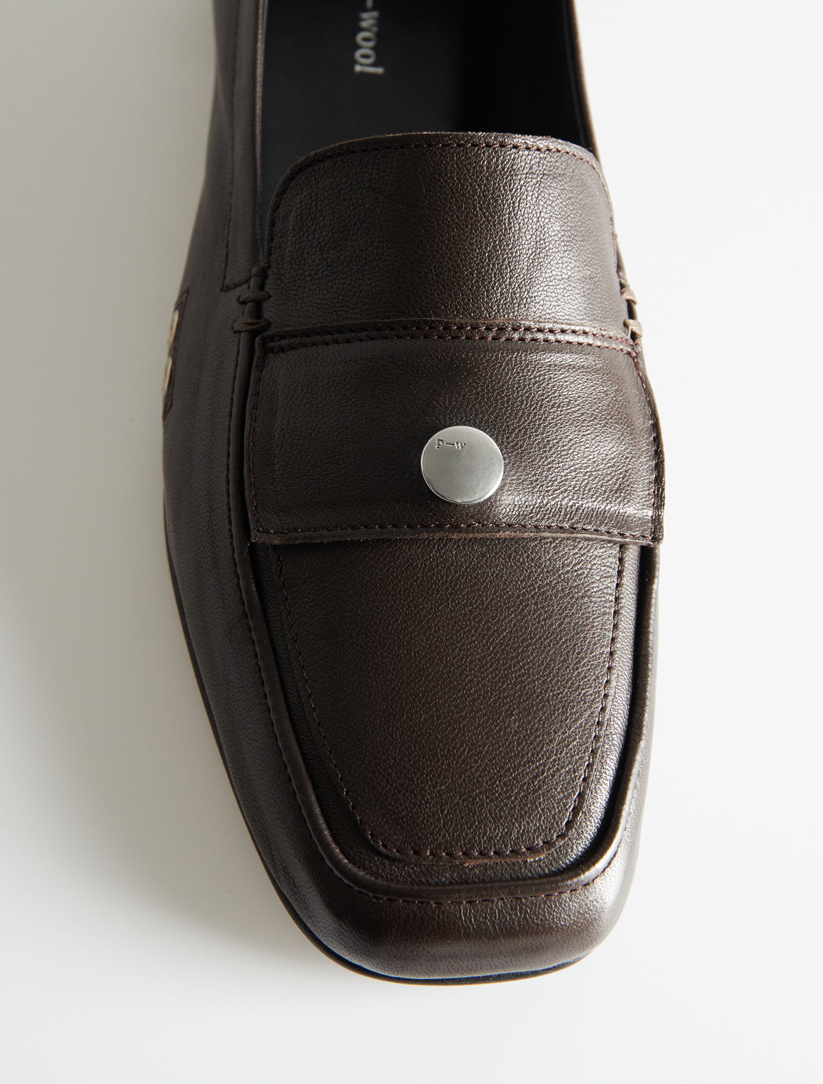 Micaela pockets lined leather loafer pocket detail vamp brown